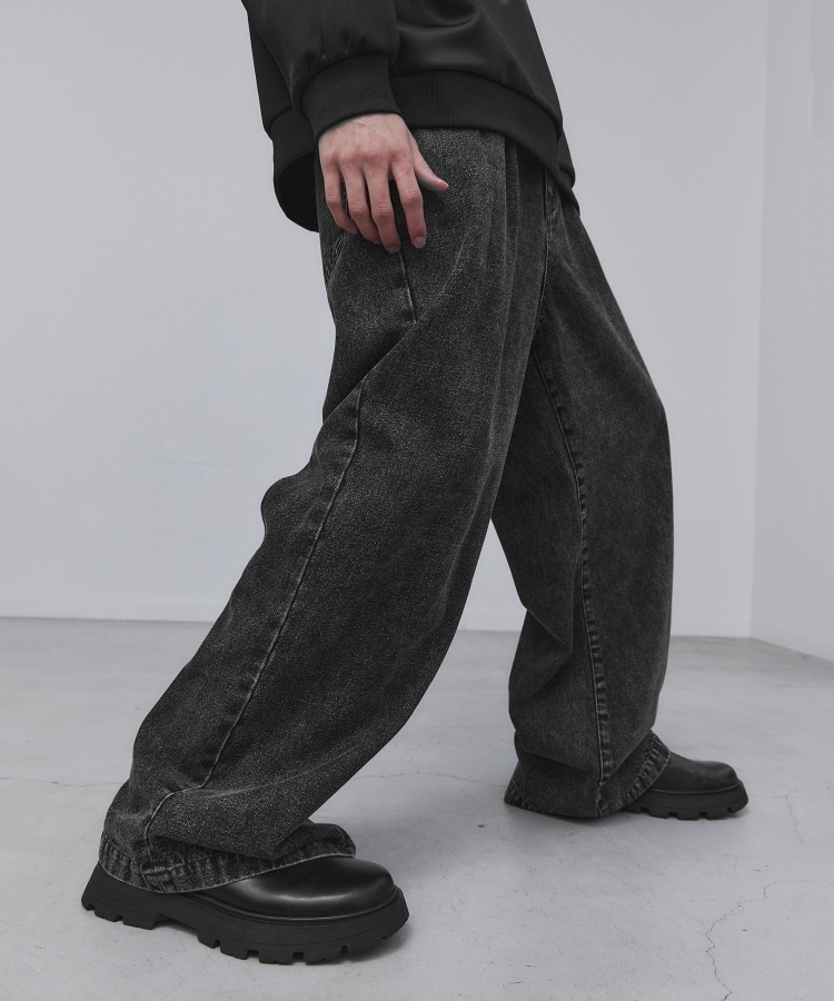 WEB限定】ヴィンテージライクワイドデニムパンツ(デニムパンツ WEB限定】ヴィンテージライクワイドデニムパンツ(デニムパンツ