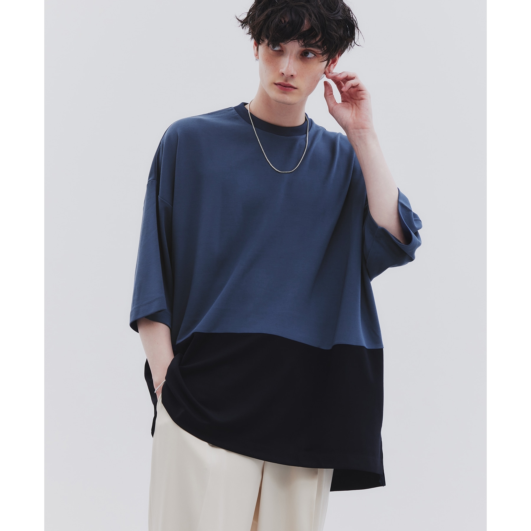 ティーケー タケオ キクチ(tk.TAKEO KIKUCHI)のリラックスルーズ Tシャツ ブルー(593)