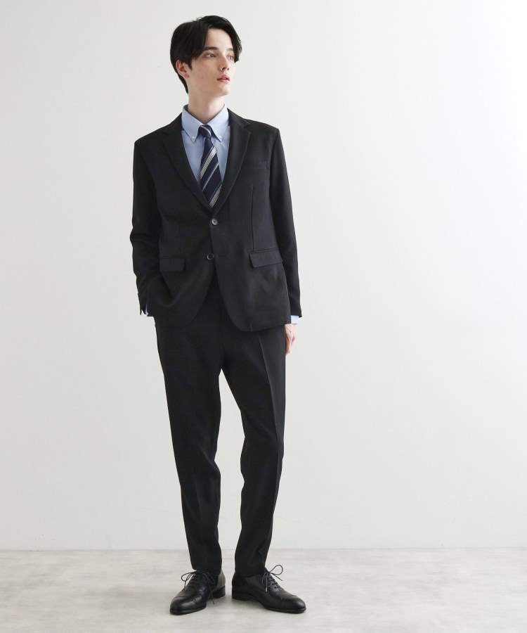 洗える】ピンヘッドストレッチセットアップ/上下2点セット/速 洗える】ピンヘッドストレッチセットアップ/上下2点セット/速