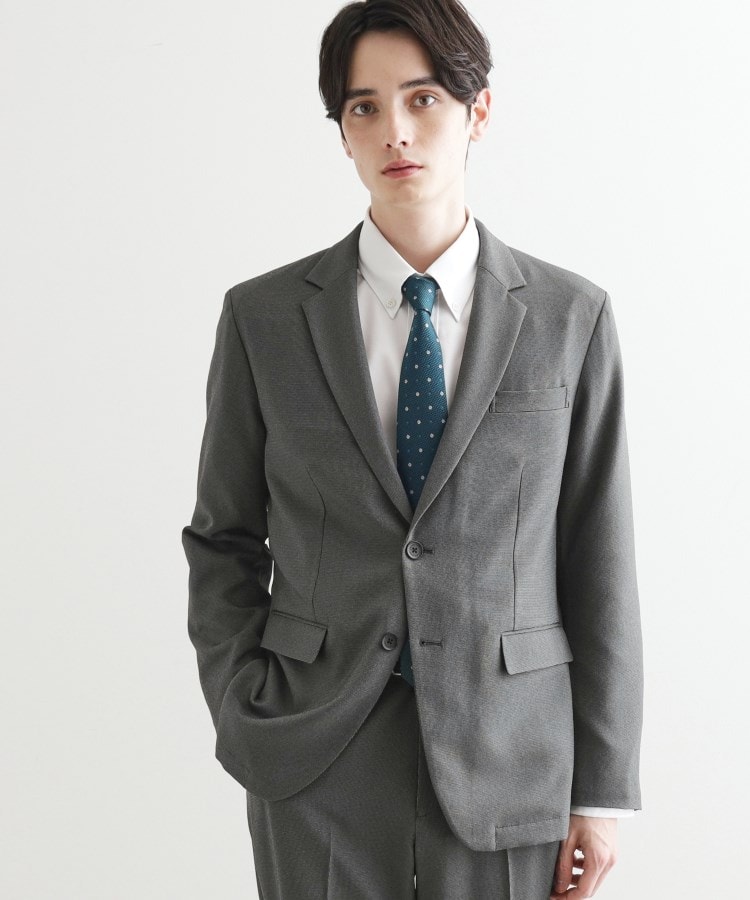 洗える】ピンヘッドストレッチセットアップ/上下2点セット/速 洗える】ピンヘッドストレッチセットアップ/上下2点セット/速