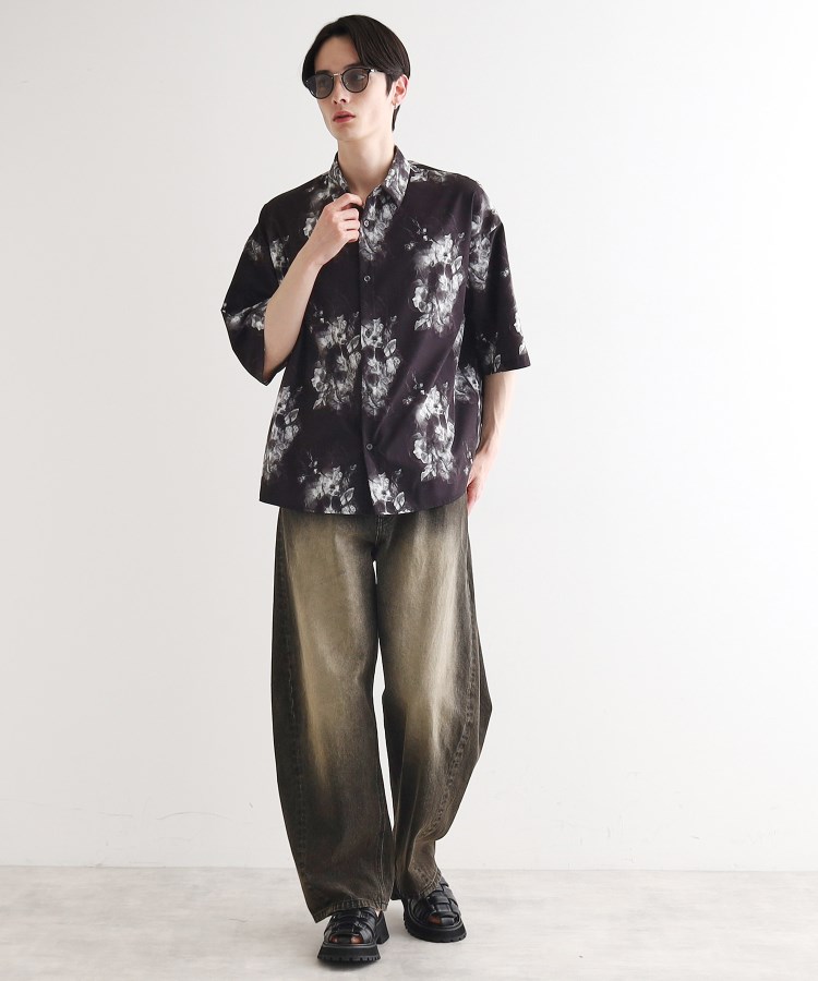 ティーケー タケオ キクチ(tk.TAKEO KIKUCHI)の【WEB限定】無地/花柄アソートドレープ半袖シャツ24