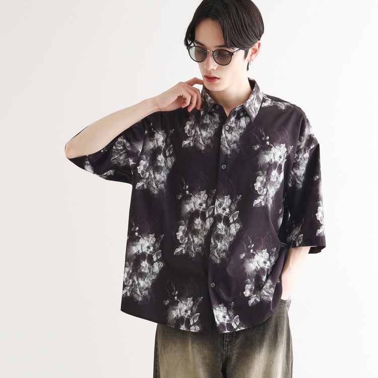 ティーケー タケオ キクチ(tk.TAKEO KIKUCHI)の【WEB限定】無地/花柄アソートドレープ半袖シャツ カジュアルシャツ