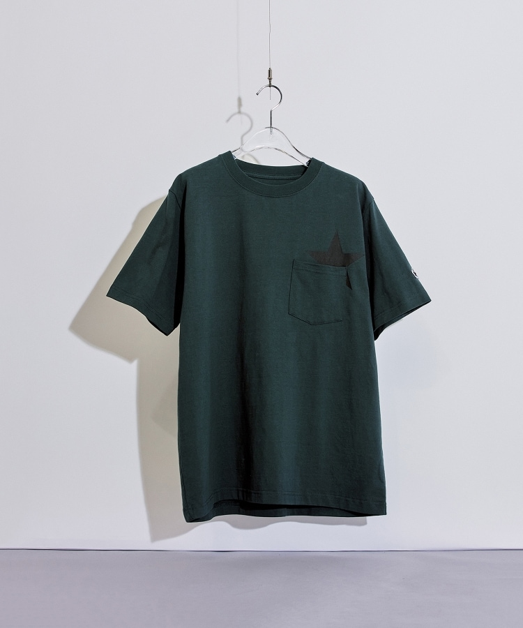 ティーケー タケオ キクチ(tk.TAKEO KIKUCHI)のスタープリント半袖Tシャツ ダークグリーン(023)