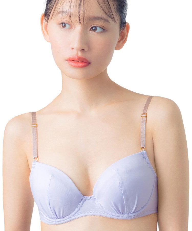 ウイング(Wing)のナチュラルアップブラ ブラジャー ふっくら自然なバストをメイク KB3001 パープル(082)