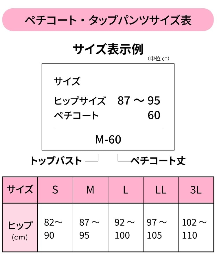 ワコール(WACOAL)の静電気が起こりにくい（身生地） 丈調節可能 ペチコート／HDA2223