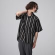 ティーケー タケオ キクチ(tk.TAKEO KIKUCHI)のオープンカラーストライプシャツ ブラック(319)