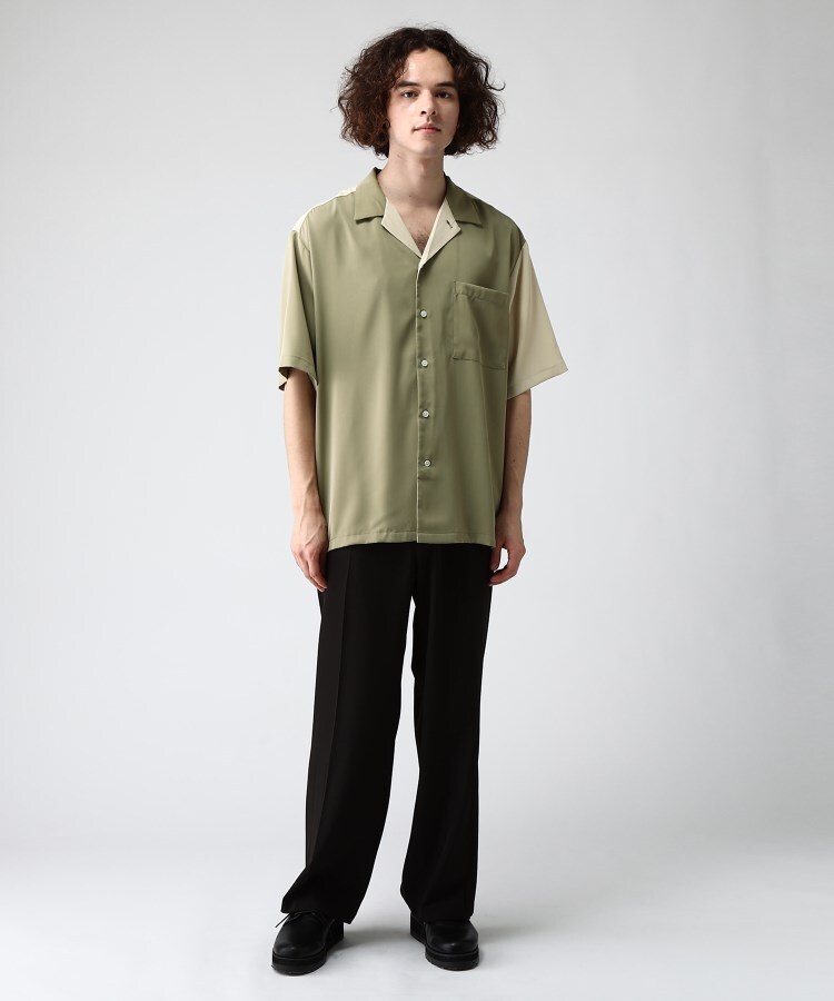 ティーケー タケオ キクチ(tk.TAKEO KIKUCHI)の切替配色オープンカラーシャツ14