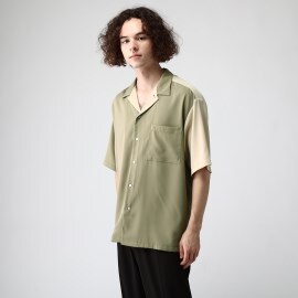 ティーケー タケオ キクチ(tk.TAKEO KIKUCHI)の切替配色オープンカラーシャツ カジュアルシャツ
