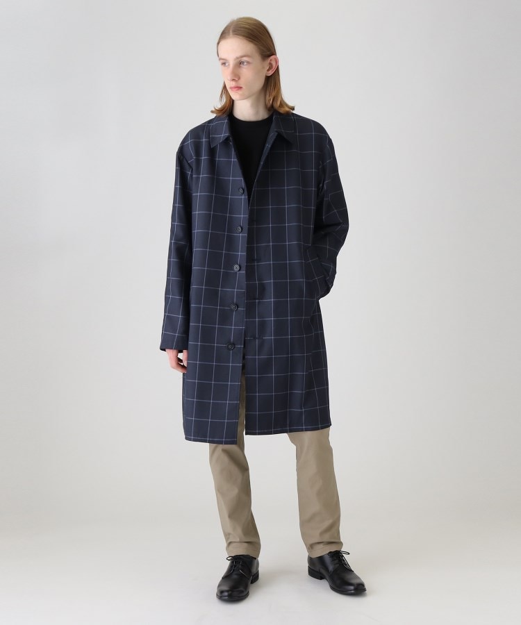 タケオキクチ　ステンカラーコート　PONTETORTO PLAID COAT