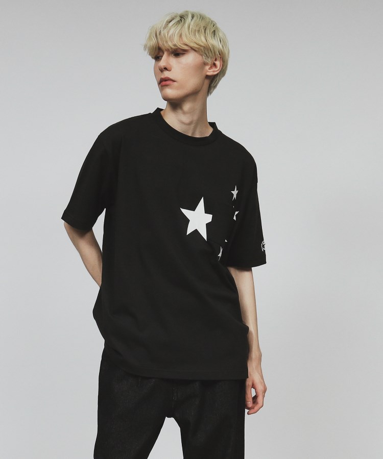 ティーケー タケオ キクチ(tk.TAKEO KIKUCHI)のスタープリント アソートTシャツ ブラック(019)