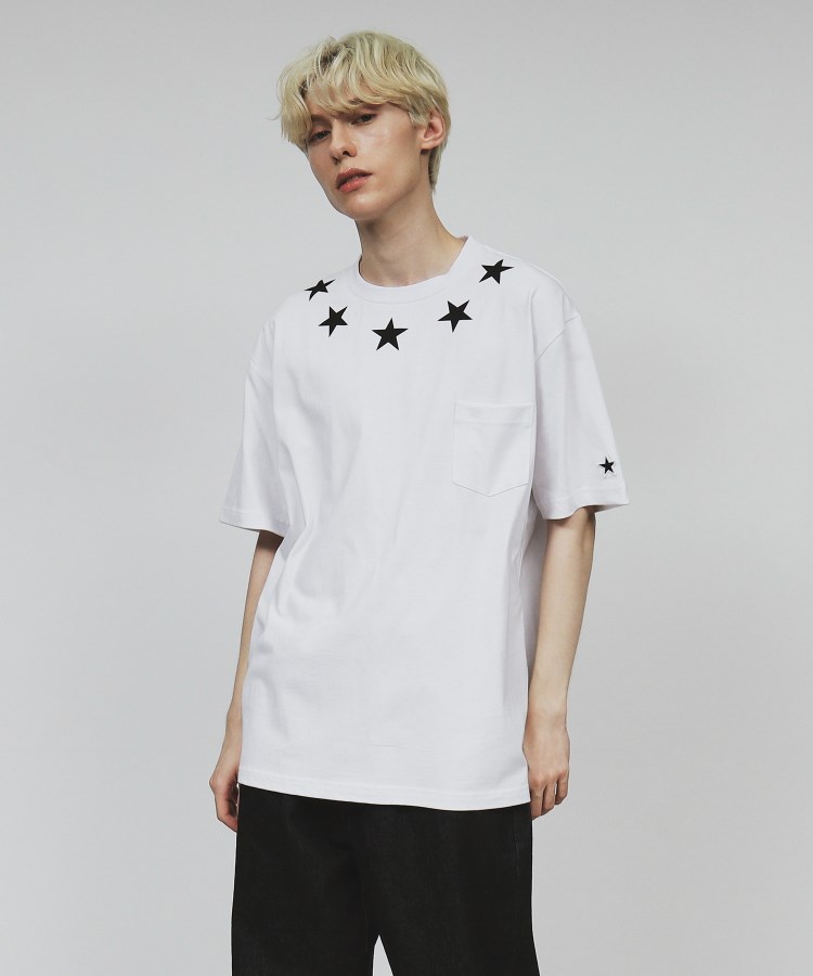 ティーケー タケオ キクチ(tk.TAKEO KIKUCHI)のスタープリント アソートTシャツ ホワイト(101)