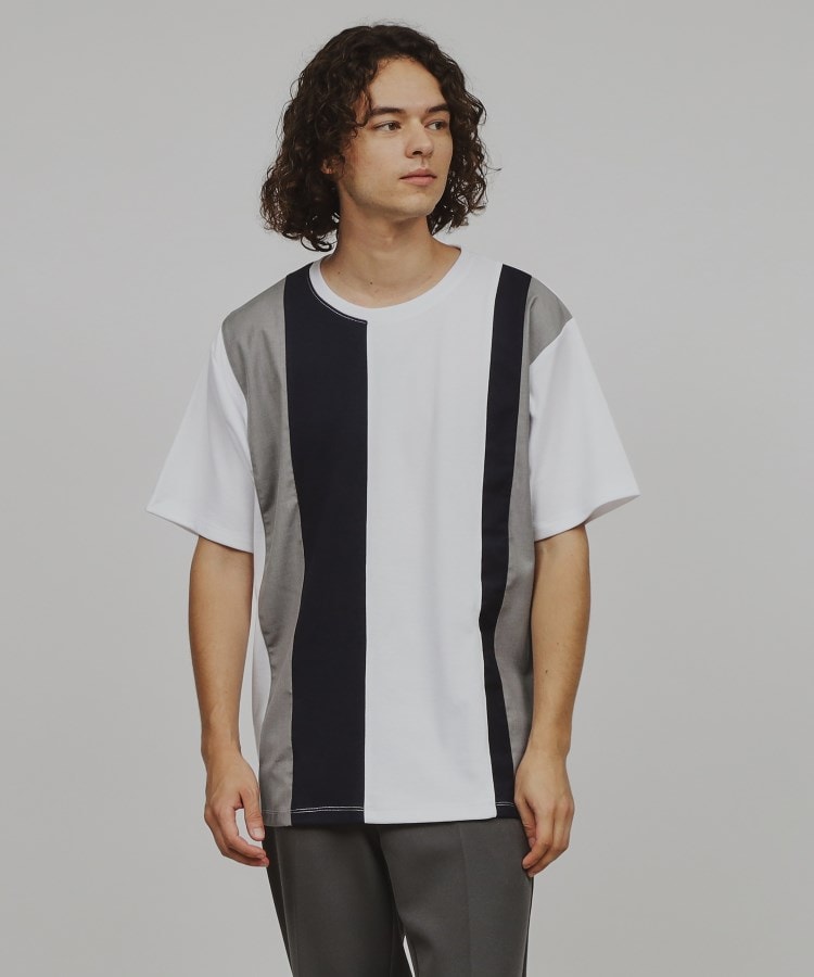 ティーケー タケオ キクチ(tk.TAKEO KIKUCHI)のストライプ切替Tシャツ7