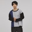 ティーケー タケオ キクチ(tk.TAKEO KIKUCHI)のモールブロック切替ニット ブルー(592)