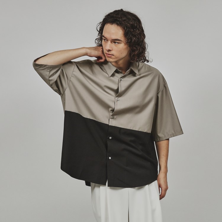 ティーケー タケオ キクチ(tk.TAKEO KIKUCHI)のTRバイカラー半袖シャツ カジュアルシャツ