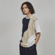 ティーケー タケオ キクチ(tk.TAKEO KIKUCHI)のウェーブ切替半袖Tシャツ ホワイト(501)