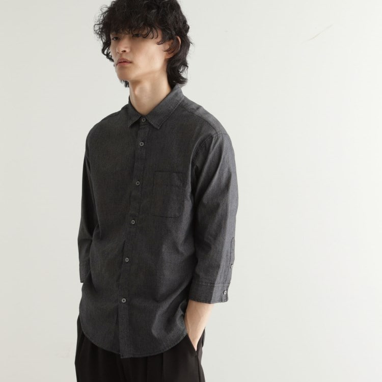 ティーケー タケオ キクチ(tk.TAKEO KIKUCHI)の綿麻混七分袖シャツ【父の日ギフトにオススメ】 カジュアルシャツ