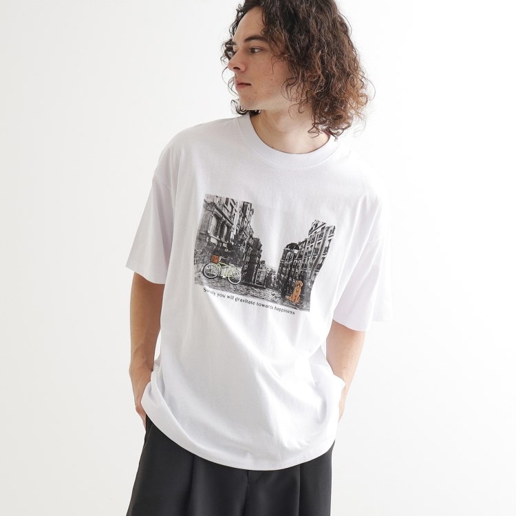 ティーケー タケオ キクチ(tk.TAKEO KIKUCHI)のフォトプリント刺繍Tシャツ Ｔシャツ