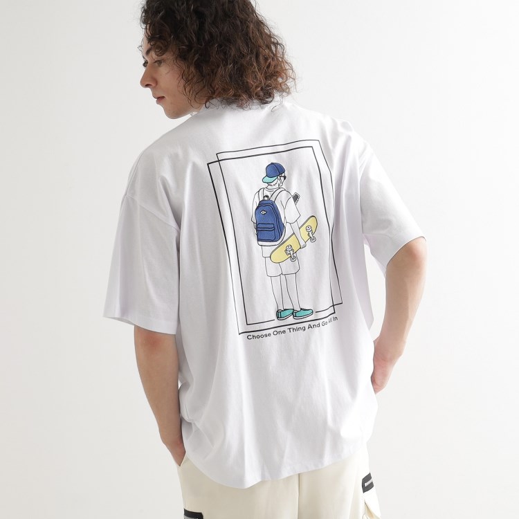 ティーケー タケオ キクチ(tk.TAKEO KIKUCHI)のバックスケート刺繍T－Shirt Ｔシャツ