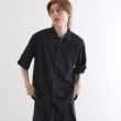 ティーケー タケオ キクチ(tk.TAKEO KIKUCHI)の楊柳オープンカラーシャツ ブラック(019)