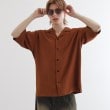 ティーケー タケオ キクチ(tk.TAKEO KIKUCHI)の楊柳オープンカラーシャツ ブラウン(043)