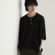 ティーケー タケオ キクチ(tk.TAKEO KIKUCHI)のリネンライクニットポロシャツ ブラック(019)