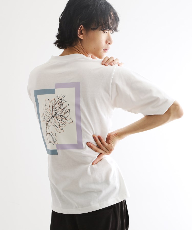 ティーケー タケオ キクチ(tk.TAKEO KIKUCHI)のフレイムシフトフラワーカットソー オフホワイト(003)
