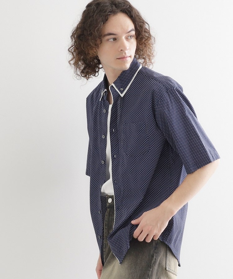 ティーケー タケオ キクチ(tk.TAKEO KIKUCHI)の2枚衿ドット柄シャツ9