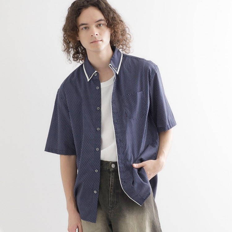 ティーケー タケオ キクチ(tk.TAKEO KIKUCHI)の2枚衿ドット柄シャツ カジュアルシャツ