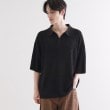 ティーケー タケオ キクチ(tk.TAKEO KIKUCHI)のスキッパーニットポロシャツ ブラック(019)