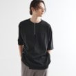 ティーケー タケオ キクチ(tk.TAKEO KIKUCHI)のウェーブ切替ジップTシャツ ブラック(019)