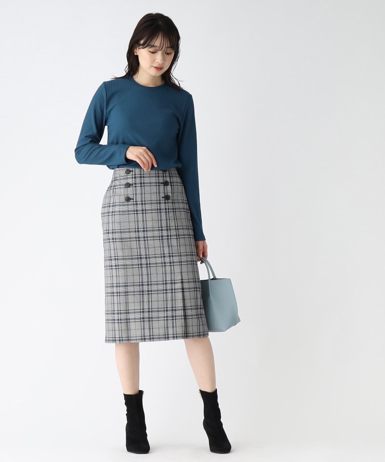 ◇シボ加工 ハイネックトップス【WEB限定サイズ】(カットソー ◇シボ加工 ハイネックトップス【WEB限定サイズ】(カットソー