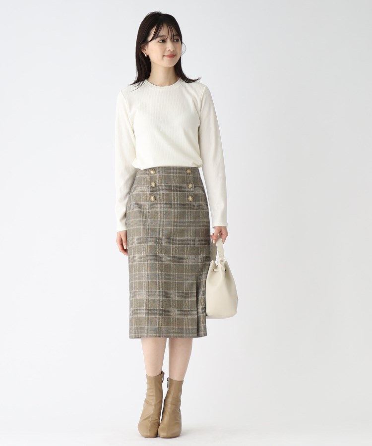 ◇シボ加工 ハイネックトップス【WEB限定サイズ】(カットソー ◇シボ加工 ハイネックトップス【WEB限定サイズ】(カットソー