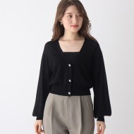 ◇ビジューボタンVあきカーディガン【WEB限定サイズ