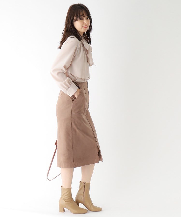 ◇フェイクスウェードジップタイトスカート【WEB限定サイズ ◇フェイクスウェードジップタイトスカート【WEB限定サイズ
