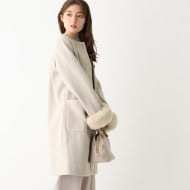 ◇ファー取り外し2WAYカットメルトンロングコート【WEB限定 ◇ファー取り外し2WAYカットメルトンロングコート【WEB限定