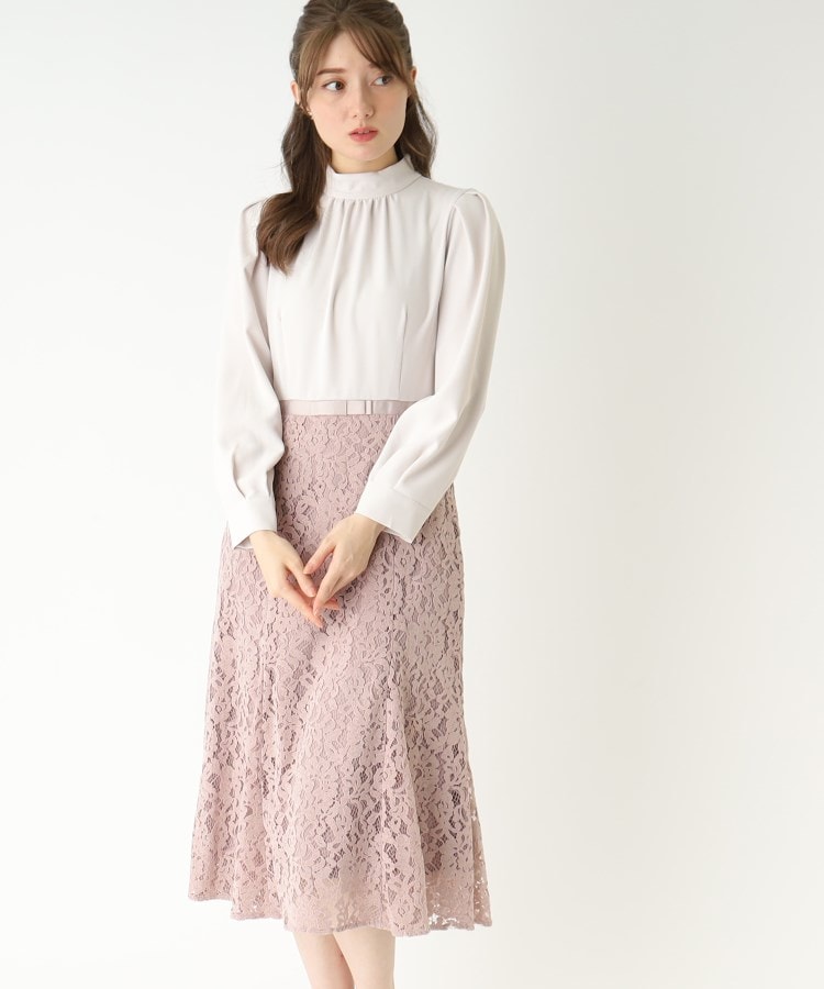 インデックス(index)の◆ドッキングレースワンピース【DRESS】 ベージュ(052)