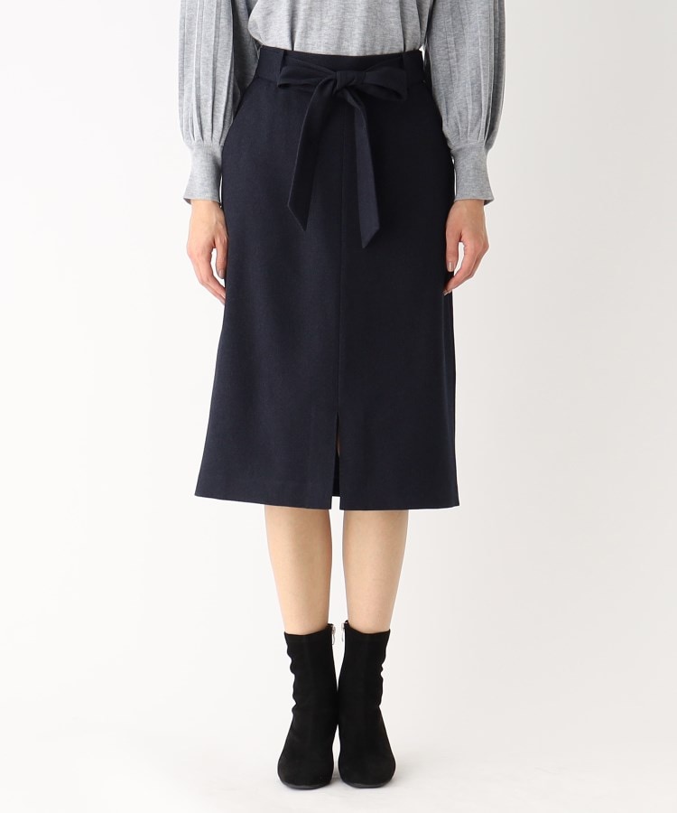 サッシュベルト付きタイトスカート（ミモレスカート） | index