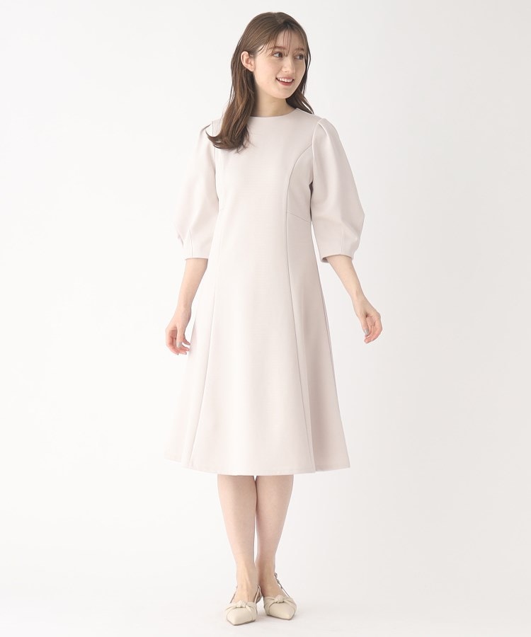 インデックス(index)の【DRESS】ダブルフェイス フィット＆フレアワンピース6