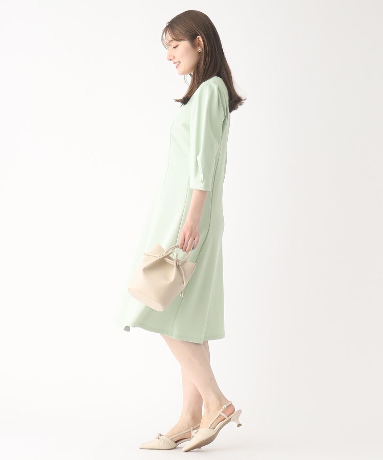 インデックス(index)の【DRESS】ダブルフェイス フィット＆フレアワンピース12