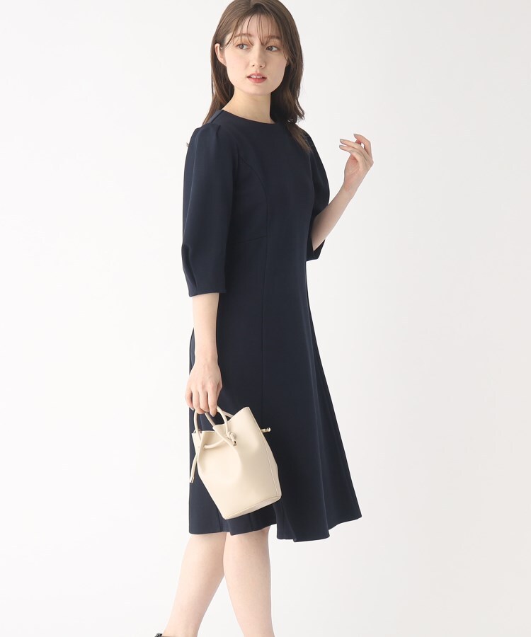 インデックス(index)の【DRESS】ダブルフェイス フィット＆フレアワンピース16