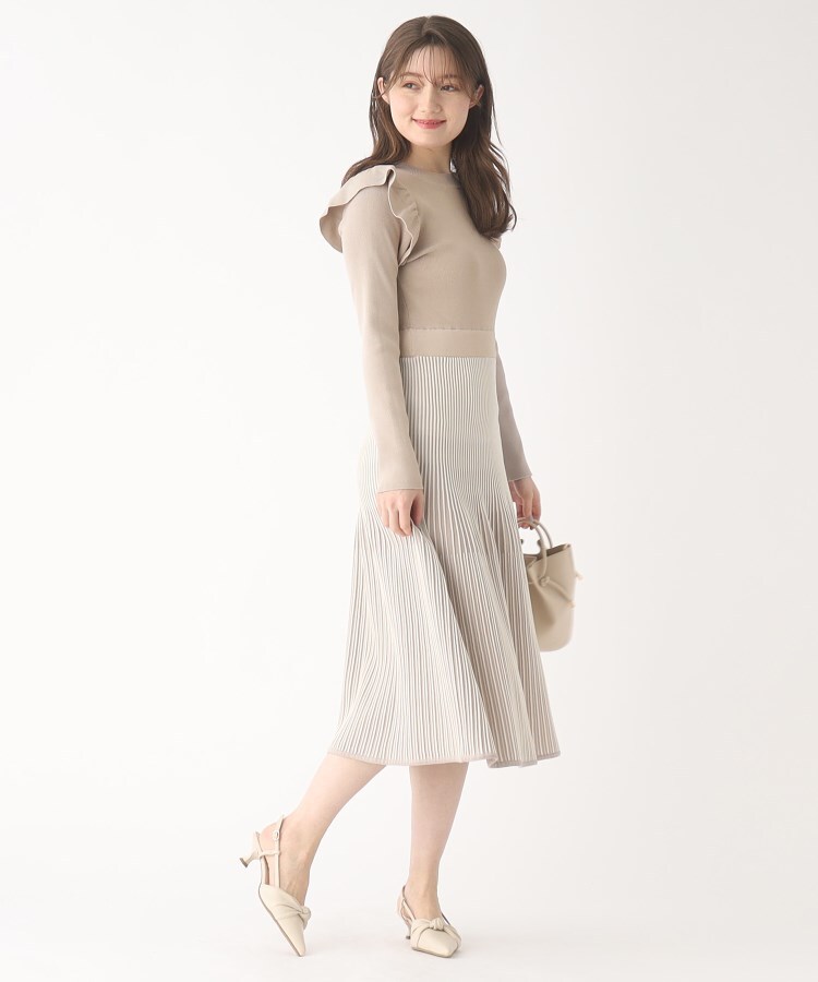 P248/MAX\u0026Co. MAXMARA ニットワンピース ストライプ S 濃紺