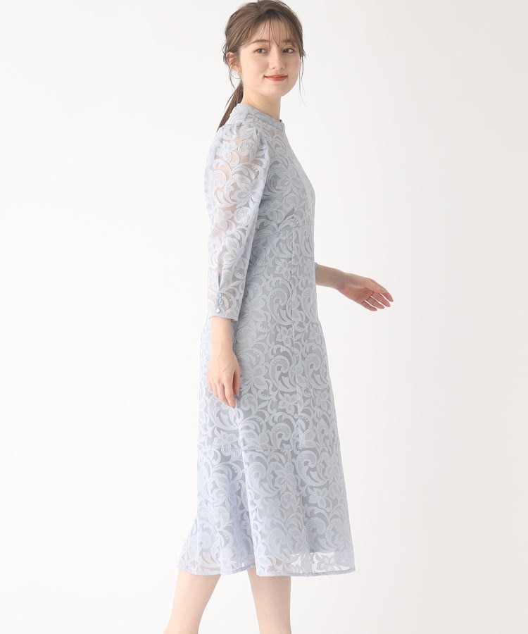 インデックス(index)の【DRESS】オールレースワンピース ライトブルー(091)