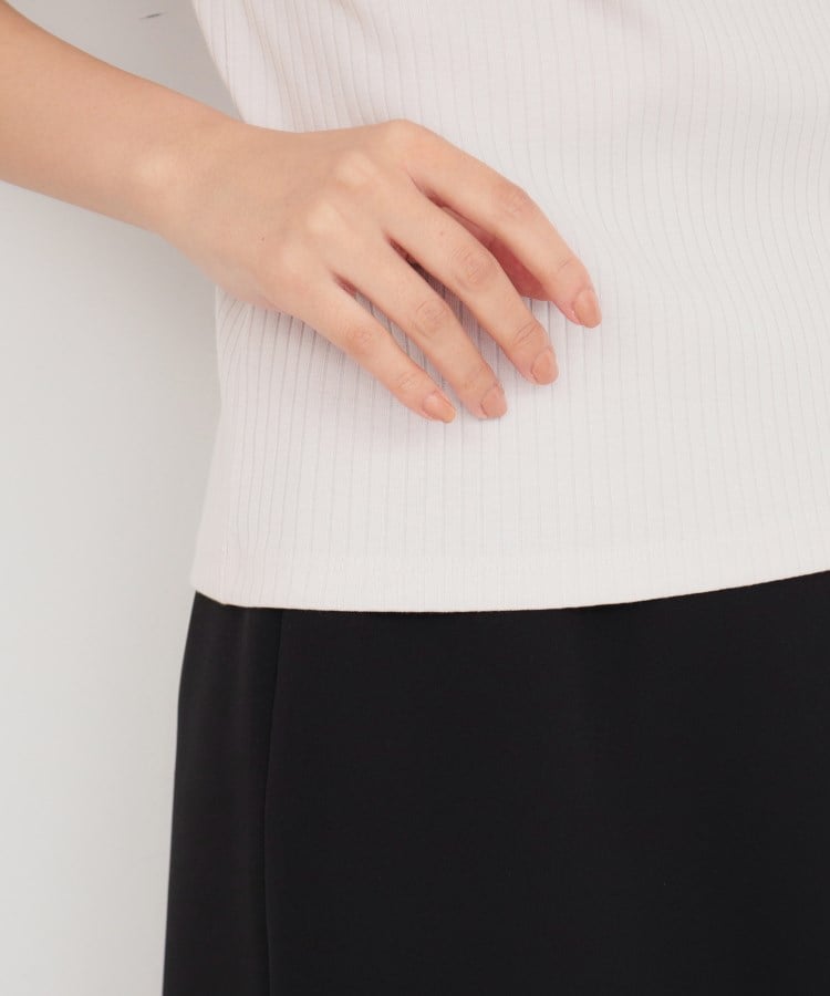 インデックス(index)の《5color/S-LLsize》ワイドリブボートネックトップス【洗濯機洗い可/接触冷感】27