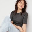 インデックス(index)の《5color/S-LLsize》ワイドリブボートネックトップス【洗濯機洗い可/接触冷感】 チャコールグレー(014)
