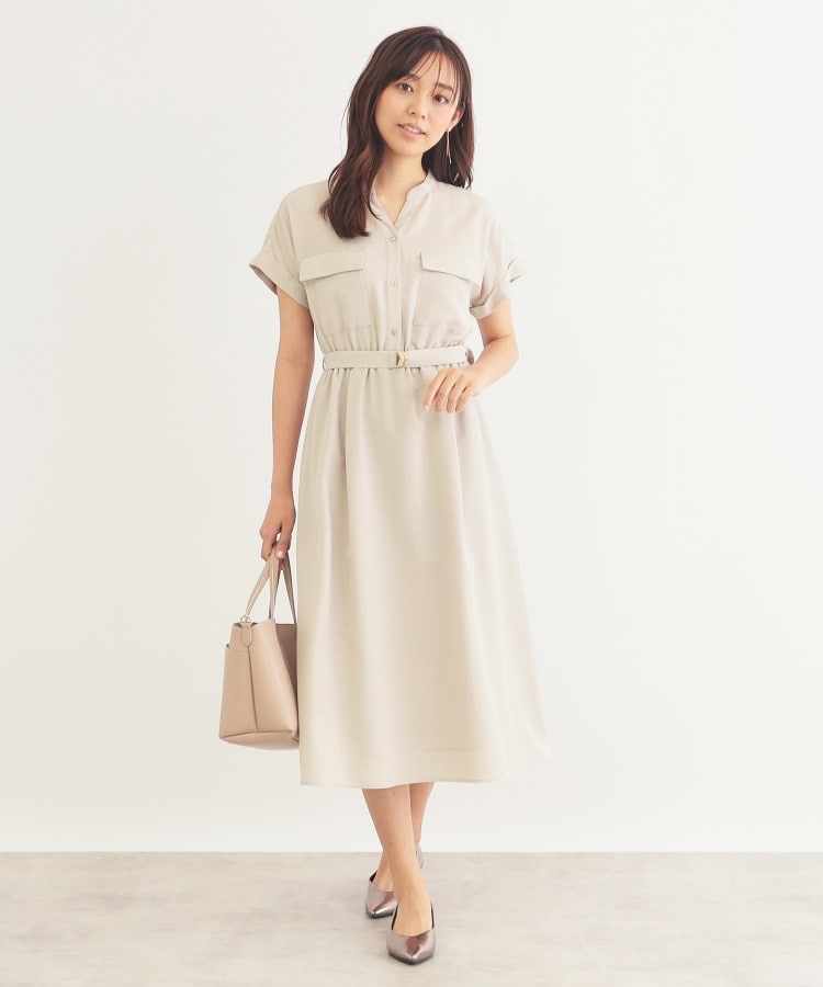 6color/S-LLsize》ダブルポケットシャツワンピース【吸水速乾/防 6color/S-LLsize》ダブルポケットシャツワンピース【吸水速乾/防