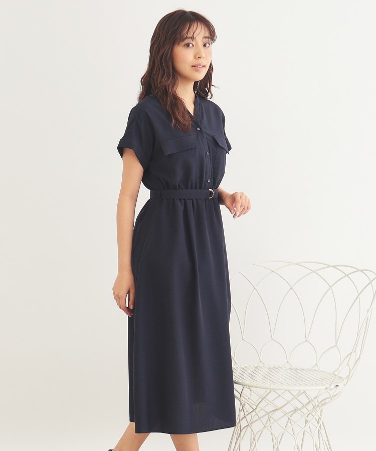 6color/S-LLsize》ダブルポケットシャツワンピース【吸水速乾/防 6color/S-LLsize》ダブルポケットシャツワンピース【吸水速乾/防