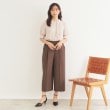インデックス(index)のリネンタッチ ガウチョパンツ/セットアップ対応【防シワ/吸水速乾/イージーアイロン/洗濯機洗い可】2