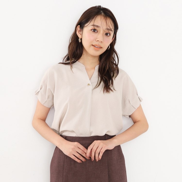 インデックス(index)の《7color/S-LLsize》バックシャンスキッパーブラウス【洗濯機洗い可/吸水速乾/防シワ/抗ピル】 シャツ・ブラウス