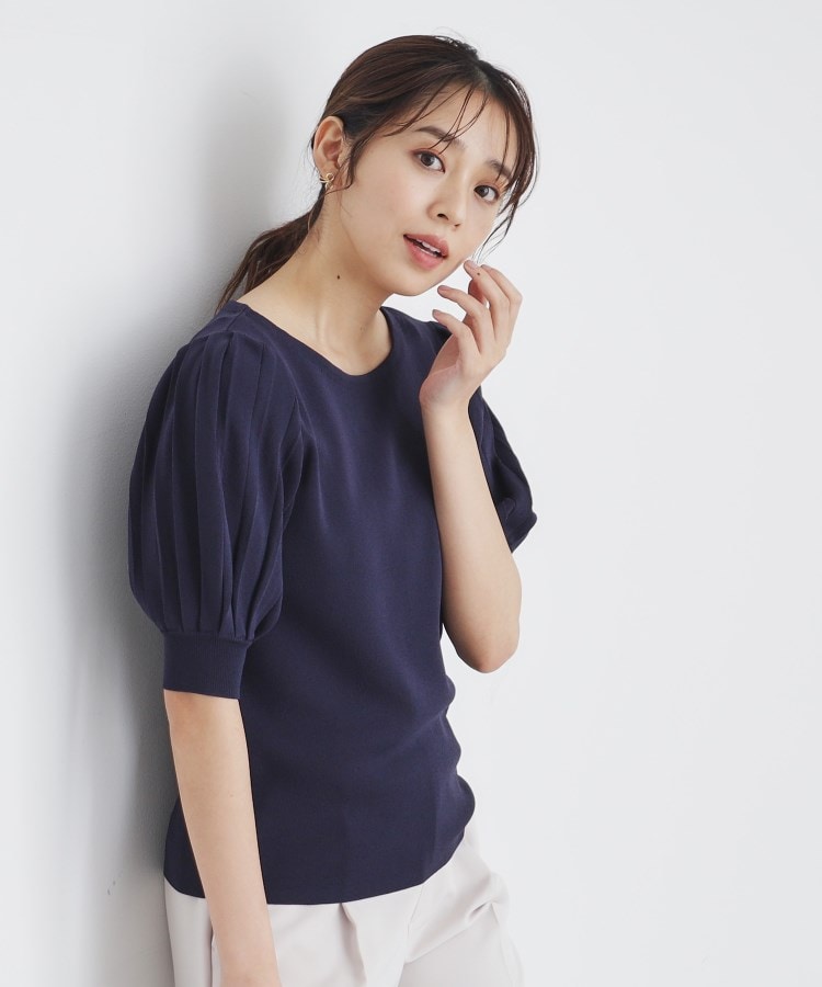 インデックス(index)の《S-LLsize/6color》ドライタッチ プリーツスリーブニット【洗濯機洗い可/抗ピル/接触冷感】21