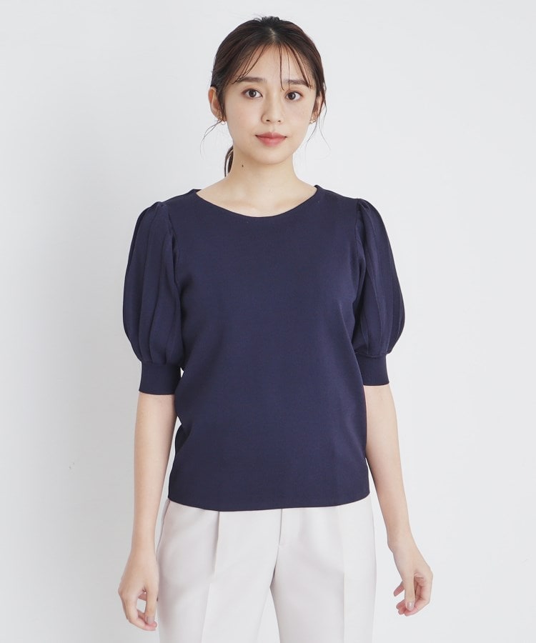 インデックス(index)の《S-LLsize/6color》ドライタッチ プリーツスリーブニット【洗濯機洗い可/抗ピル/接触冷感】25